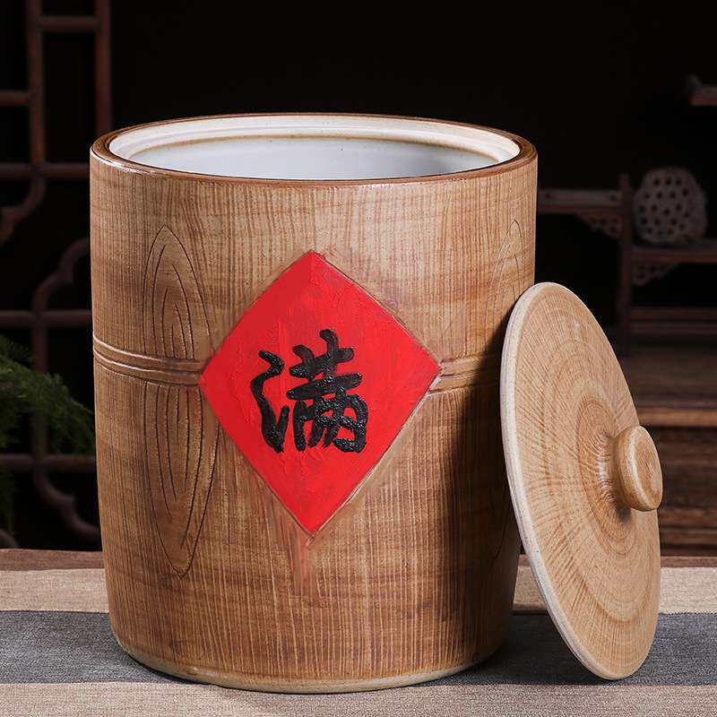 景德镇陶瓷米缸家用10斤20斤50斤防虫装米面桶防潮防霉密封陶瓷