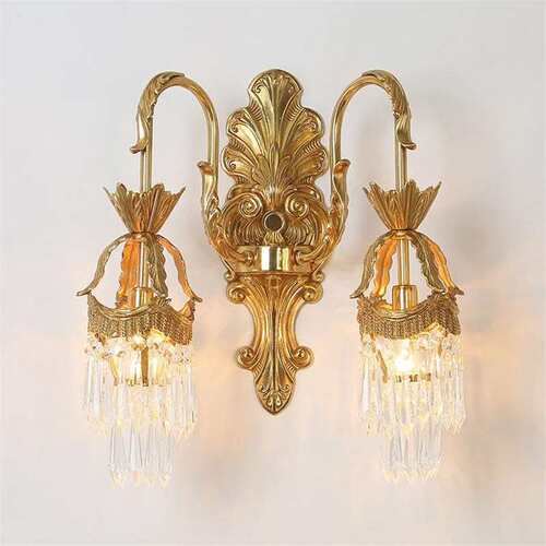欧式全铜壁灯覆古典雅豪宅客厅法式床头楼梯走廊过道