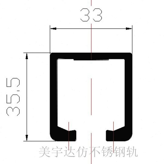 实木推拉门移门轮不锈钢兴达吊门滑轮滑轮导轨米1 美宇达仿.7滑轨