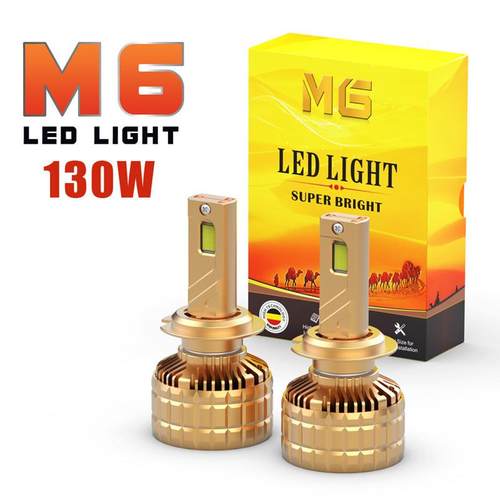 130w三铜管超大功率LED汽车大灯H7 260w超亮聚光12vH11H4前大灯H1