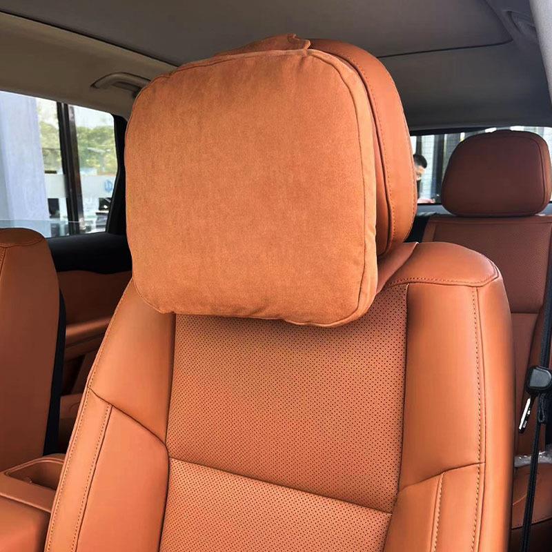 适用零跑C16/C10专用头枕车载护颈枕麂皮绒原厂翻毛皮内饰改装件