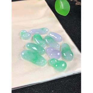 5.8一手出 13.3 0378厂家天然缅甸翡翠A货 飘绿福瓜带紫32.7