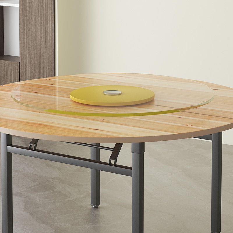 加厚大圆桌面板折叠饭桌家用实木人台面转盘10圆形对折简易餐桌20