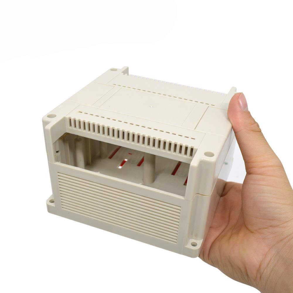 导轨控制开关塑料外壳P31 PLC工控140*135*85MM仪表盒塑胶外壳