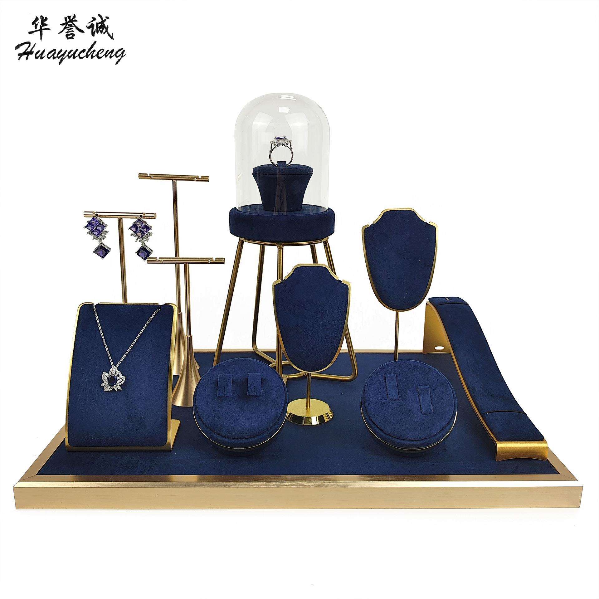 创意绒布五金展示道具店铺柜台橱窗饰品珠宝首饰陈列展示道具