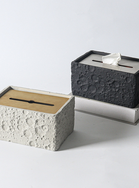 欧式极简纸巾盒酒店民宿高档y水泥个性现代时尚创意轻奢装饰摆饰