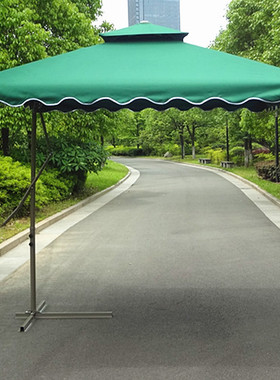 户外遮阳伞侧立伞岗亭伞物业方形伞大罗马伞庭院伞Y边柱单边伞