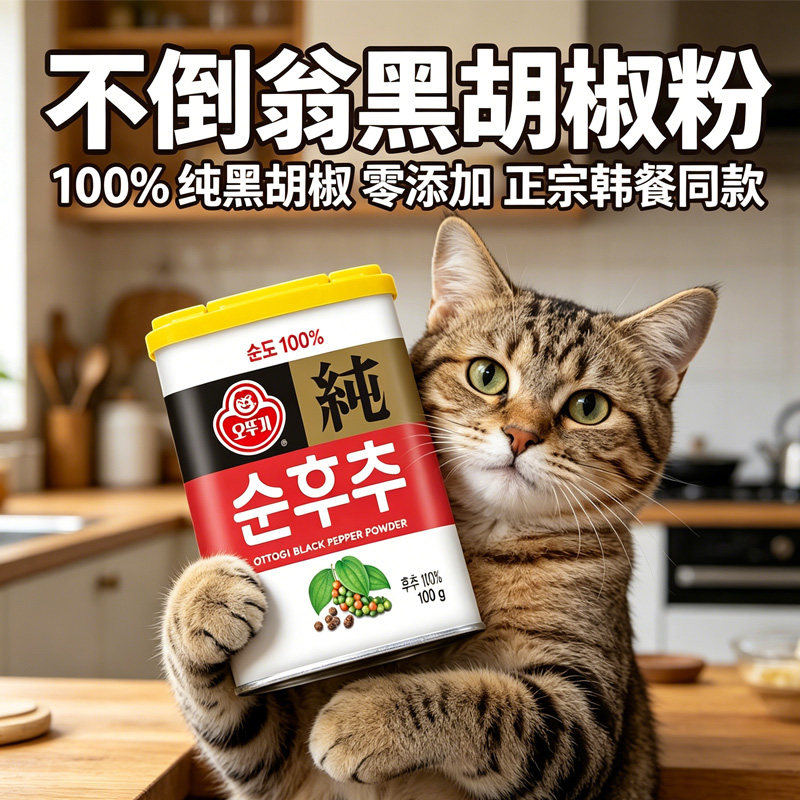 韩国不倒翁纯黑胡椒粉100g