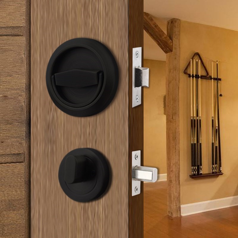 隐藏隐形门锁室内门把手用v品锁具家居机械洗手间美观锁体耐用道