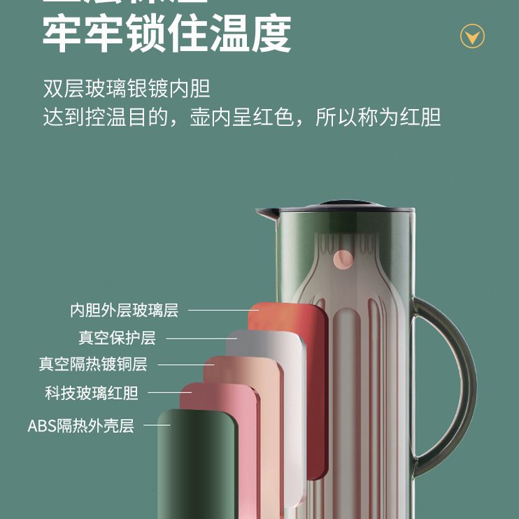 高保温瓶颜值开升高档暖小型键水壶舍里一合1热水壶保温壶家用号