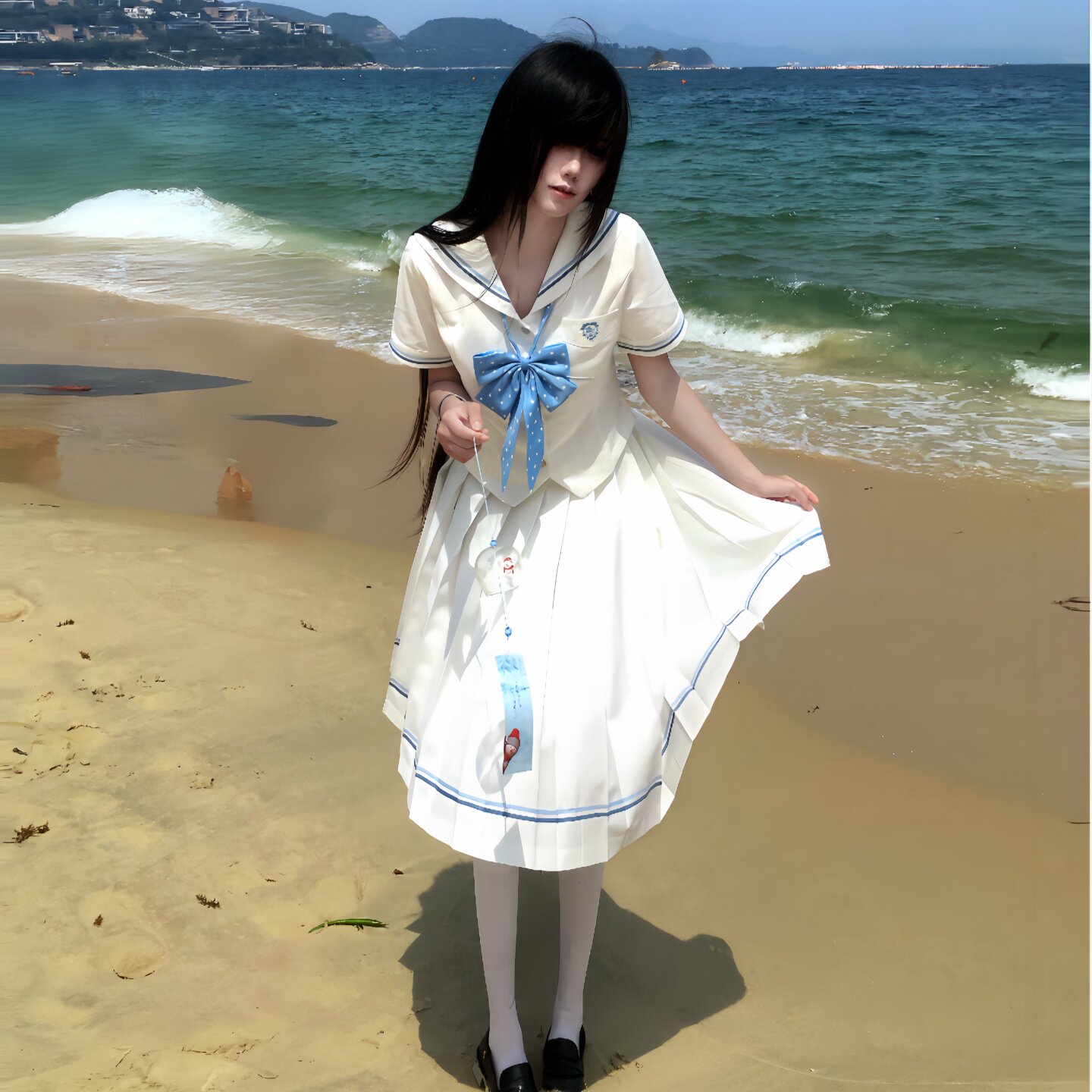 仲夏星禾学院风收腰显瘦水手服jk