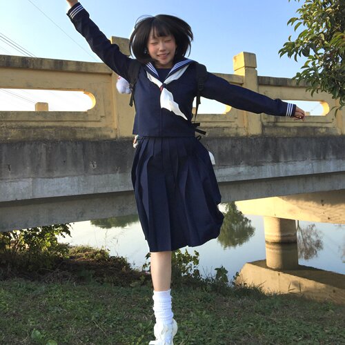 暖心熊绀三本学院风JK水手服套装