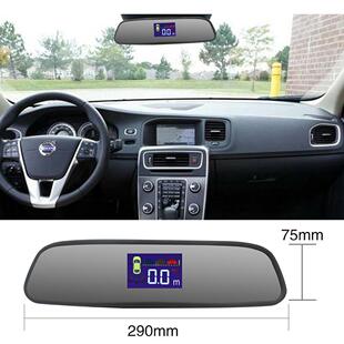 热销 汽车LED大小月牙倒车雷达 蜂鸣语音4 6 8探头后视倒车雷达