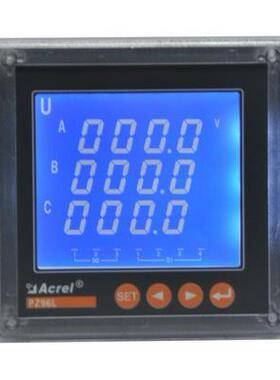 供应Acrel PZ80L-E3/C 三相三相输入AC100V多功能电能表76*76mm