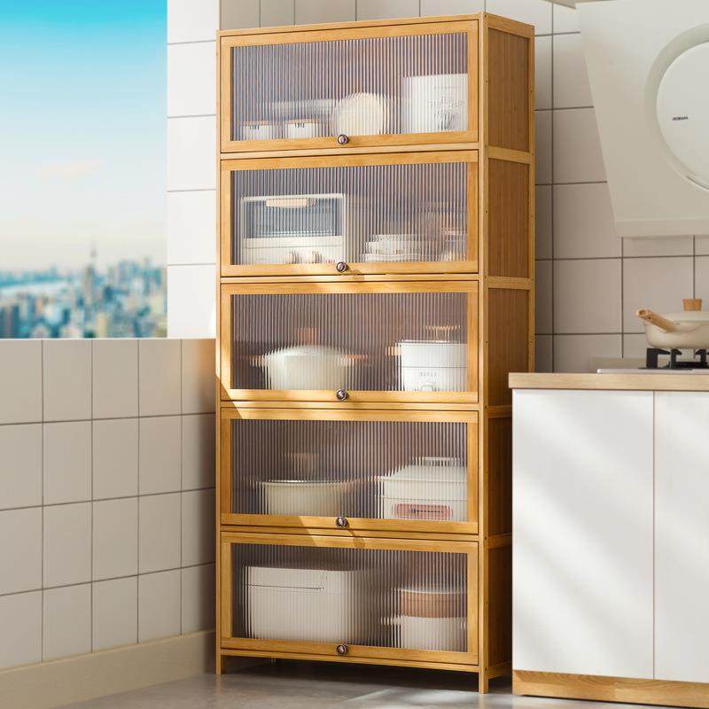 厨房置物架餐边柜储物柜落地多层收纳架子多功能放锅碗盘餐具橱柜