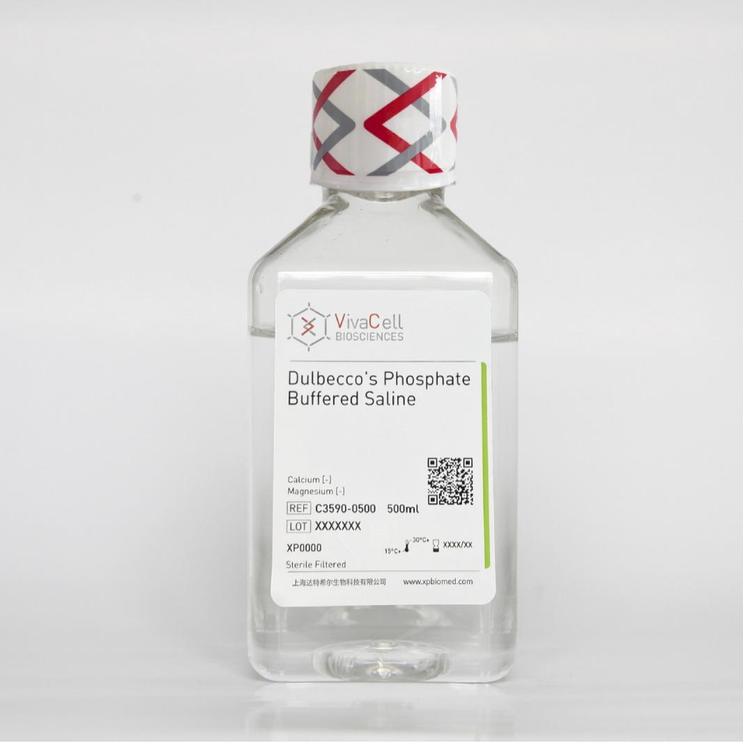 无菌PBS缓冲液(1X) VIVACELL不含钙镁 C3580-0500 磷酸盐缓冲液