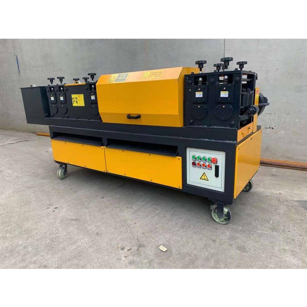 钢管调直脚手架废旧钢管调直自动双曲线钢管调直除锈刷漆一体机
