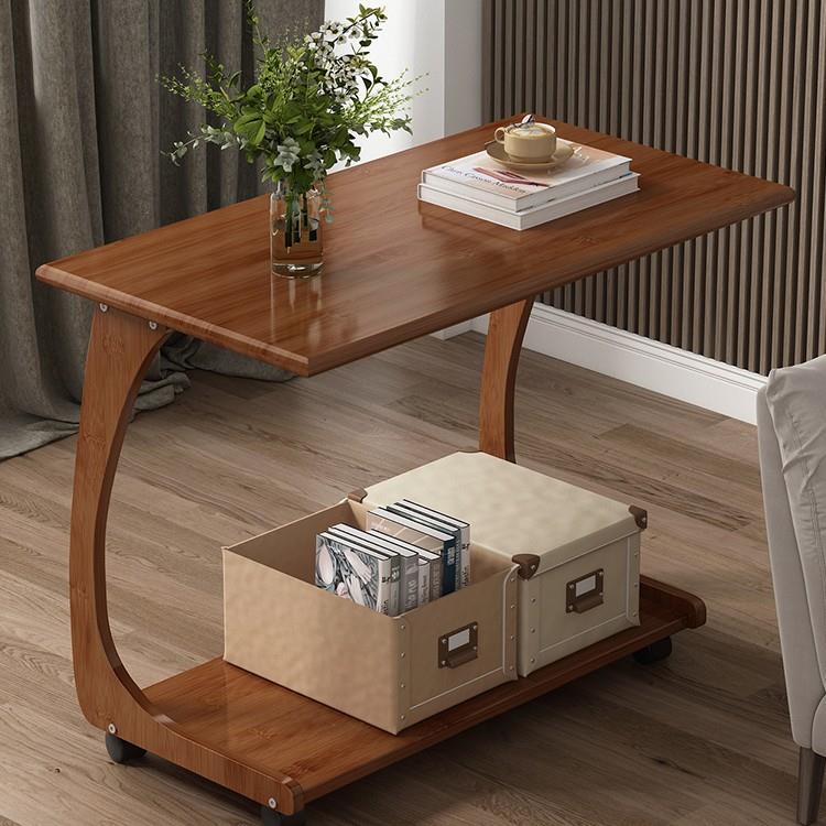 G3YN沙发边几小茶几可移动小桌子客厅家用小户型床边桌带轮C型方