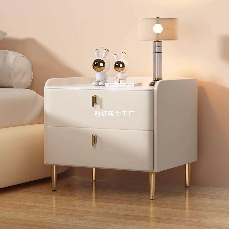 奶油风床头柜卧室床边柜储物收纳柜轻奢感简约现代实木小柜子,住宅家具,其它柜类,淘宝优惠券,粉丝福利购,淘宝优惠卷