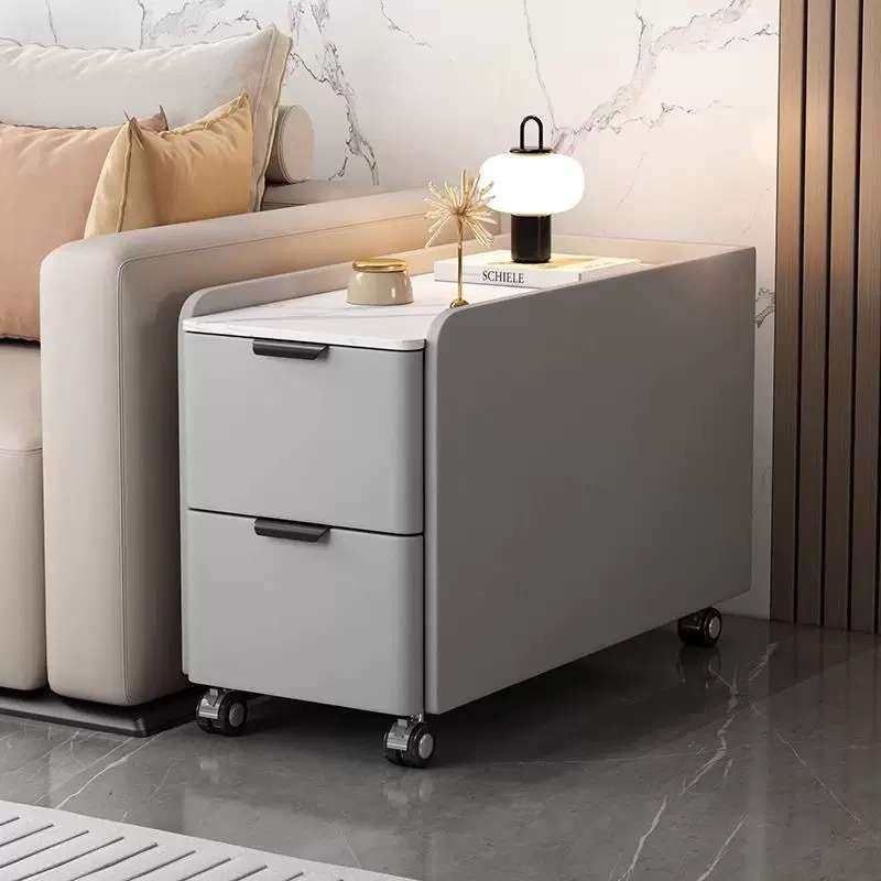 简易客厅沙发边柜轻奢岩板小型卧室收纳桌子现代简约实木小茶几,电子元器件市场,其它元器件,淘宝优惠券,粉丝福利购,淘宝优惠卷