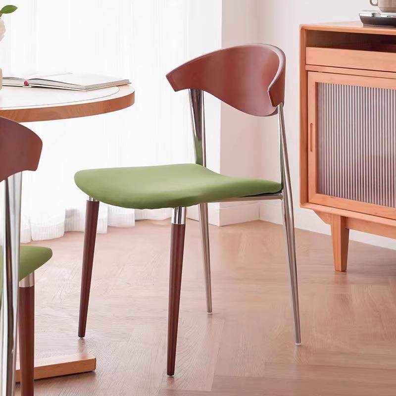 中古餐椅实木靠背椅子餐桌椅家用设计师复古风民宿网红餐厅大C椅