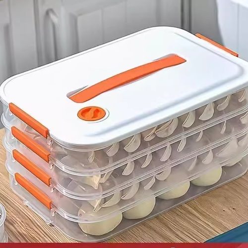 【下单立减50】家用大容量长方形手提保鲜盒冰箱专用成人饺子Y32