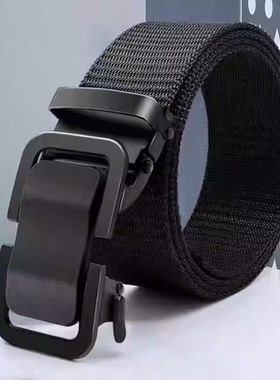 【下单立减50】帆布尼龙皮带百搭无孔自动扣帆布腰带轻便男款Y32