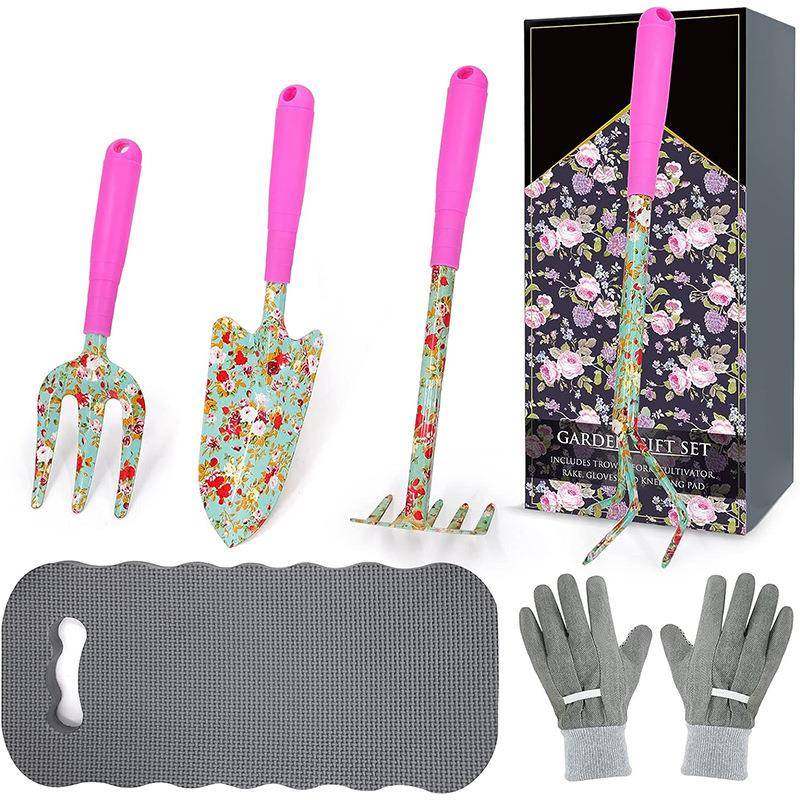 花卉花园工具套装6件套家用园艺工具园林铲印花园林工具套装