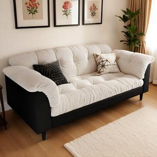 山茶花布艺沙发小户型客厅卧室家用2025年新款出租屋休息接待区