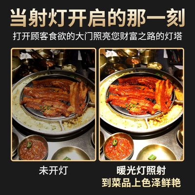 加厚商用不锈钢排烟罩带灯伸缩烧烤新款排风设备韩式烤肉排烟管