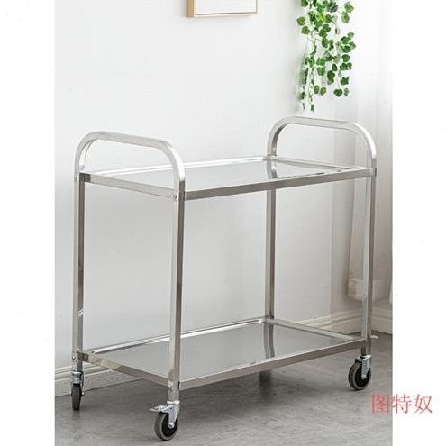车不锈钢餐手推车收车车加厚酒水清层洁摆碗送餐二车大车车酒水收