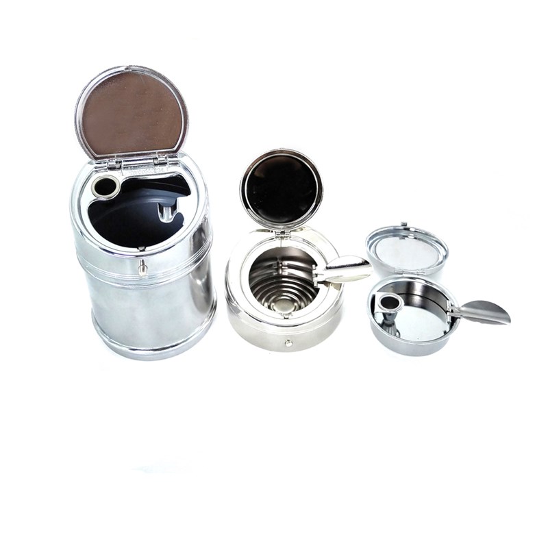 635金c属光面烟灰缸时尚密封烟灰缸简约家居烟灰缸 车上烟灰缸