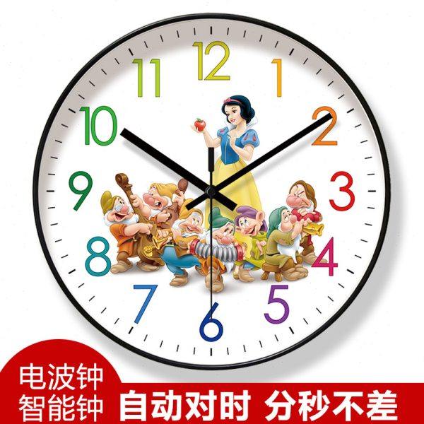 自动对时电波钟6792公主儿童简约钟表卡通挂表时钟挂钟客厅表挂墙,家居饰品,挂钟,淘宝优惠券,粉丝福利购,淘宝优惠卷