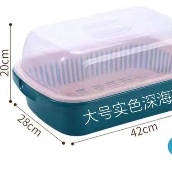 厨房碗沥水带盖装碗筷收纳盒家用带盖碗碟置物塑料宿舍碗柜箱可篮,家装主材,沥水篮,淘宝优惠券,粉丝福利购,淘宝优惠卷