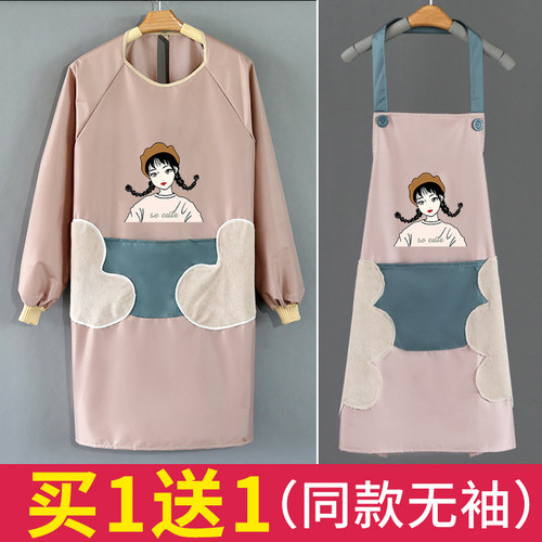 围裙女爆款家用厨房防水防油2025新E款罩衣做饭网红工作服定制log