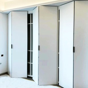 无下轨折叠门储物间n门折叠衣柜门pet门板欧松板柜门橱柜自装衣橱