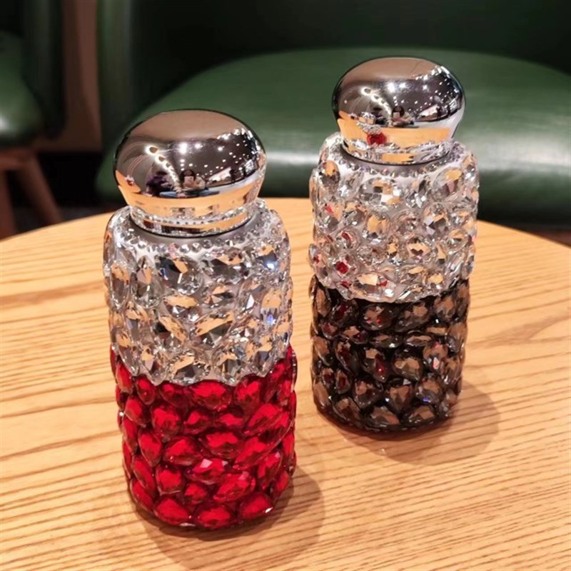 新款保温杯满钻镶钻高颜值不锈钢水杯网红款高级精致女便携礼品新