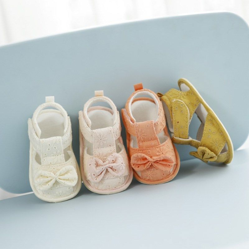 夏季婴儿学步凉鞋软底宝宝3-12个月男女宝室内防滑透气布鞋
