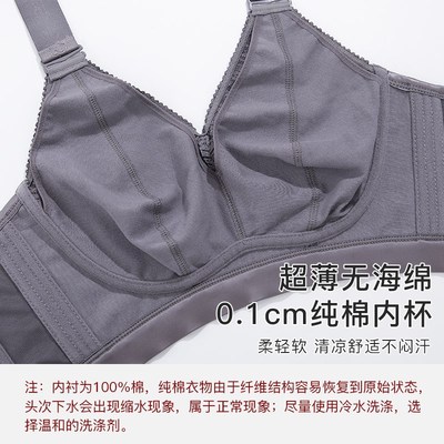 内衣大胸新款2025爆款全罩杯薄款显小大码胖MM聚拢收副乳女士文胸