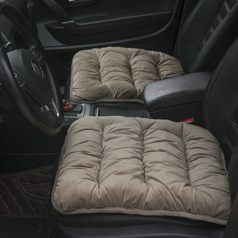 汽车坐垫冬季毛绒无靠背保暖加厚防滑椅子垫座椅单片车坐垫三件套