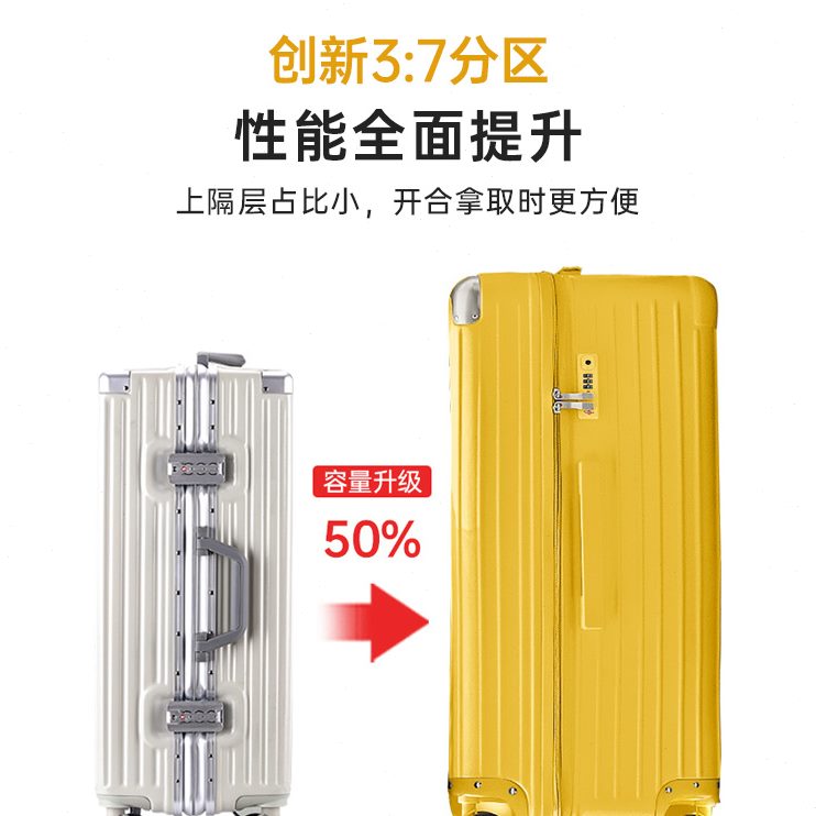 拉链pc皮箱28寸旅行款静音行李箱女大容量超大拉杆箱耐磨密码子男