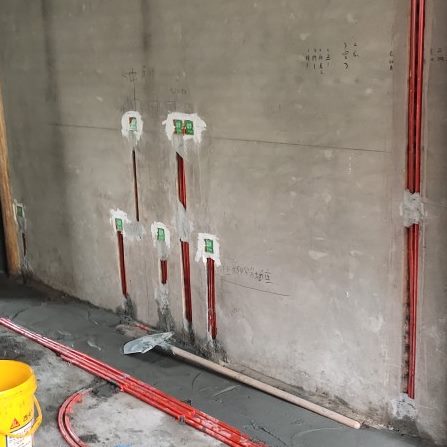 布线墙轻,体钢结构砌施工,电路砖