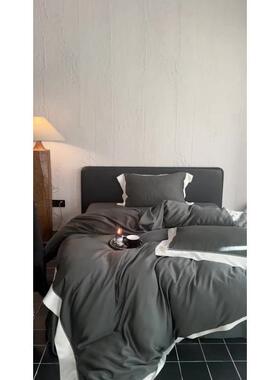 202560s兰精天丝镂空拼角四件套 翠影四件套