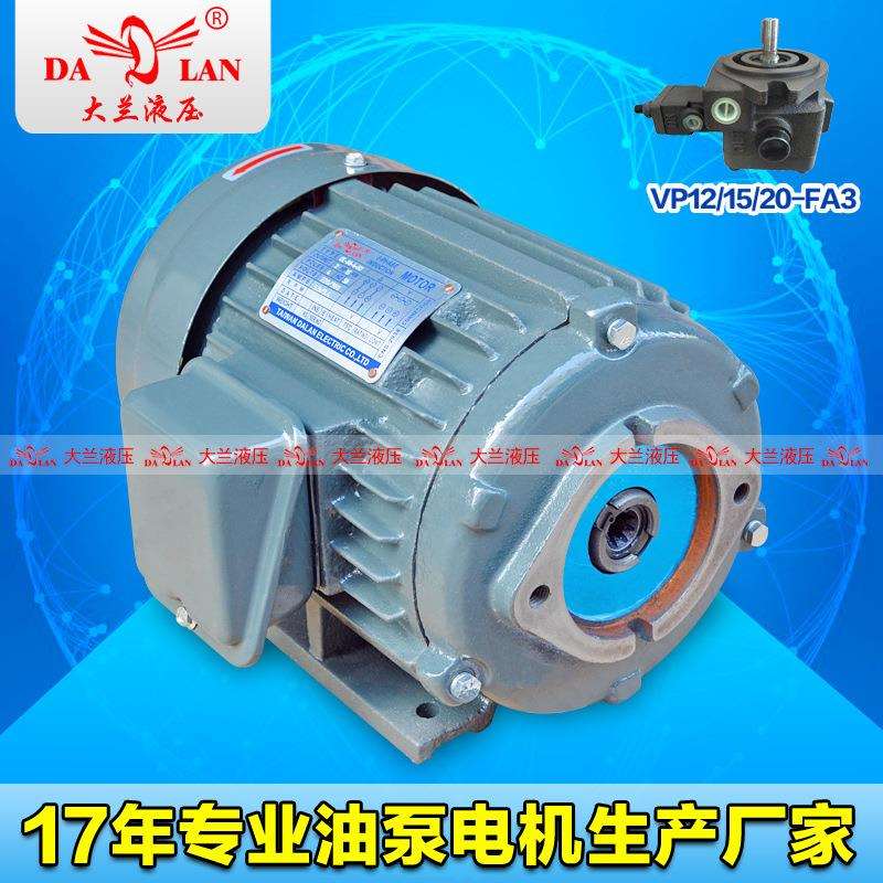 DALAN大兰9齿7齿花键VP20油泵专用立式电机DL-802-4/B5-HJ-0.75KW