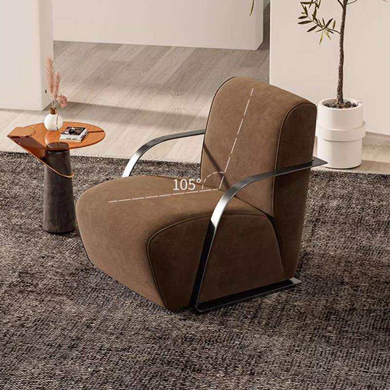 意式轻奢单人沙发椅北欧客厅阳台设计师极简休闲洽谈现代简约椅子