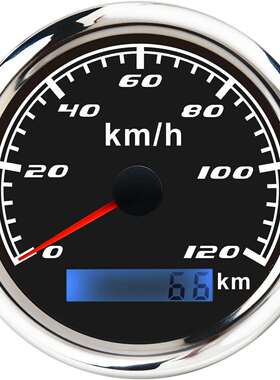 SPR斯璞瑞85mm车船改装速度表里程表公里可调120km/h迈速表码表