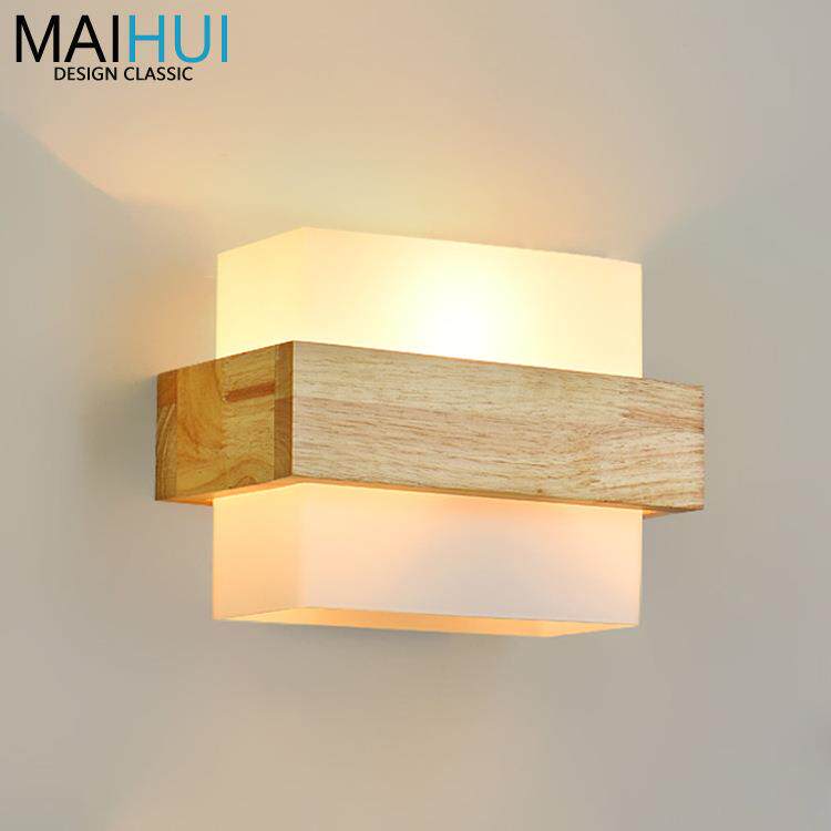 欧式木艺壁灯 led现代简约创意室内床头灯北欧客厅走廊过道楼梯灯