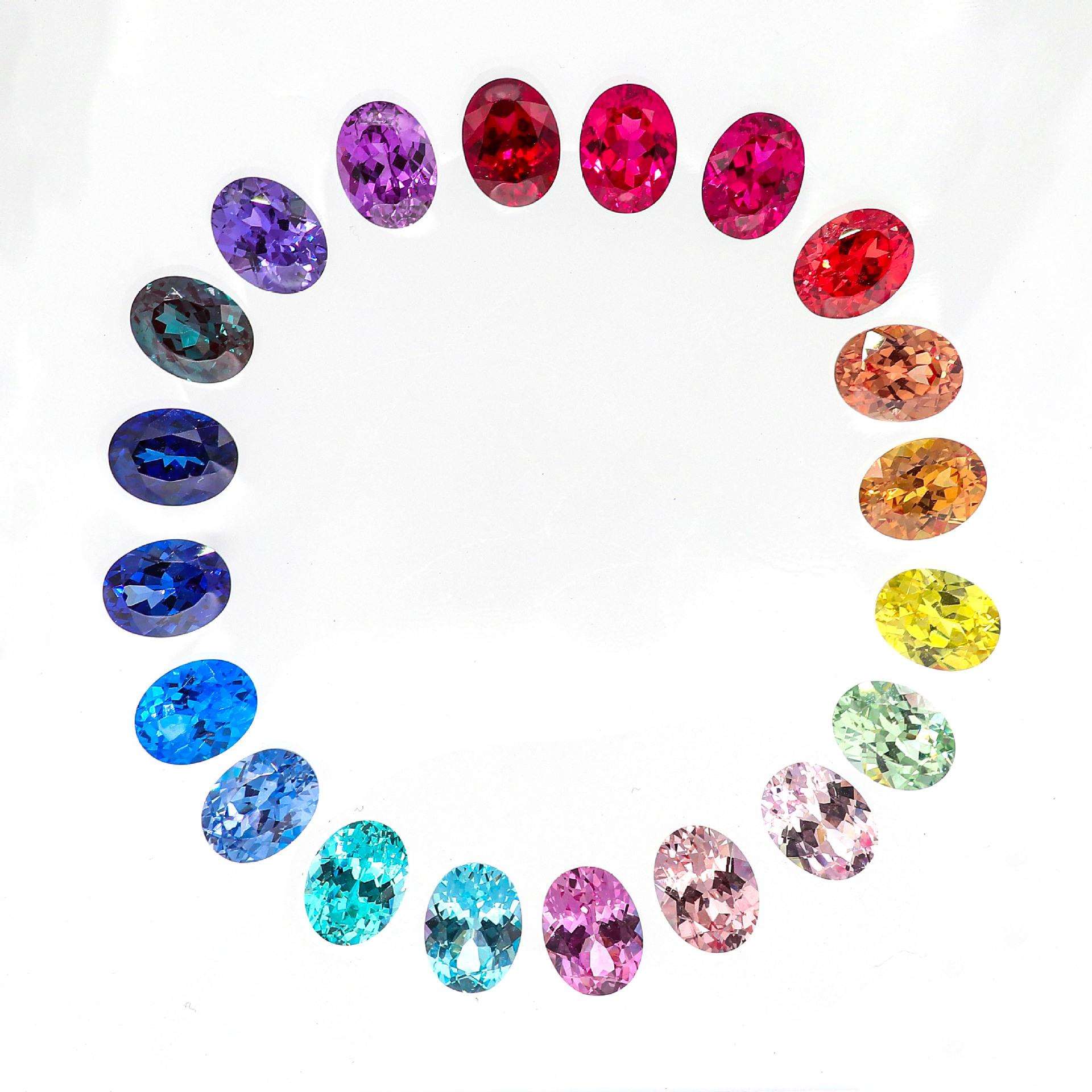 梧州宝石 培育宝石实验室再生鸽血红碧玺帕帕拉恰裸石 彩宝