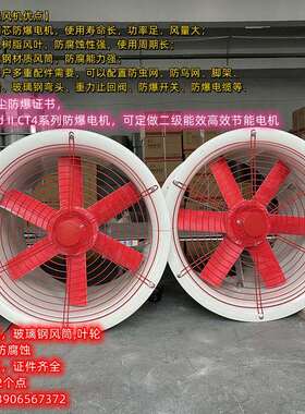 玻璃钢轴流风机FBT35-11 防腐防爆等级ExdIICT4Gb 耐酸碱 防腐蚀