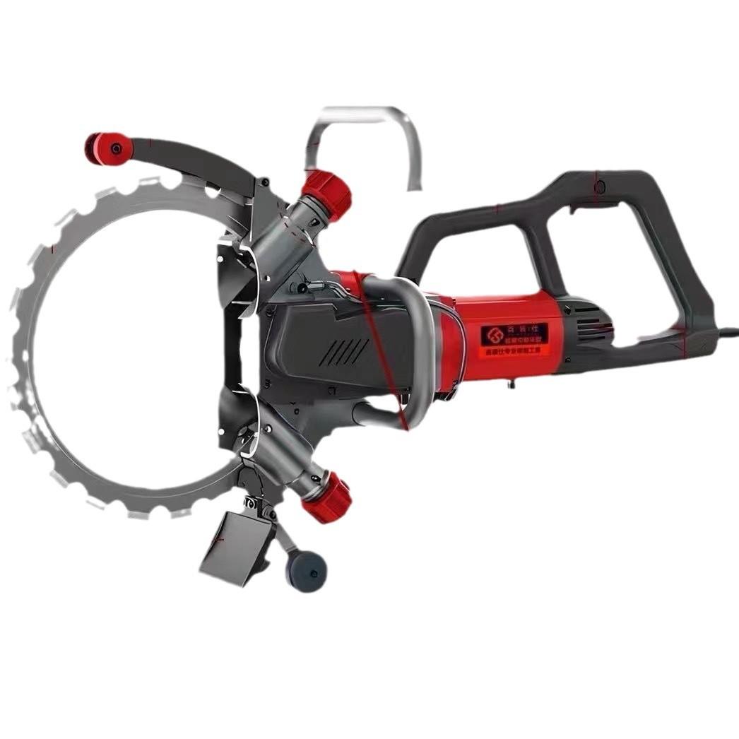 新款大功率无刷环锯切墙机 钢筋混凝土无尘开墙改门窗切割机环锯